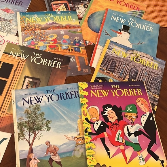 Vintage New Yorker Magazine Covers Only 1992 Set of 41 Artwork Frameable Gifts - Picture 3 of 6
